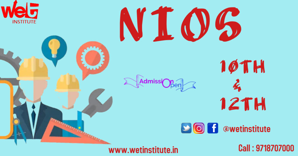 NIOS Admission open WET Institute