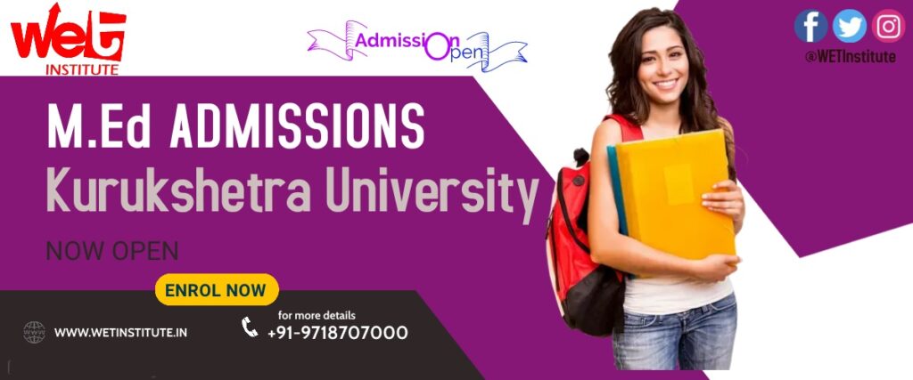 M.Ed Admission wet institute